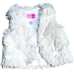 Good Lad Faux Fur Vest White Shimmer Size 3T